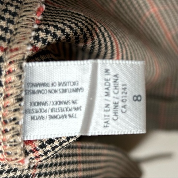 Simons Mini Pencil  Skirt Mini Houndstooth Red Yellow Black Size 8 - Picture 5 of 10